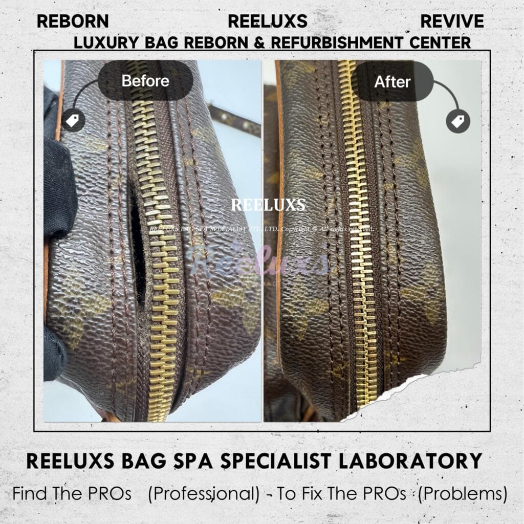 LOUIS VUITTON Monogram Canvas Amazon Shoulder Bag Zip Fabric Tear Off &… — frame 1